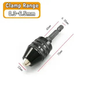 Black Impact Driver Drill Chuck Converter 3/8" UNF 18 Sf4675aefecef455aa49658f0e29f6810x