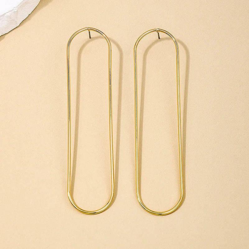 Elegant Gold-Copper Geometric Drop Earrings 4 Elegant Gold-Copper Geometric Drop Earrings - Image 4