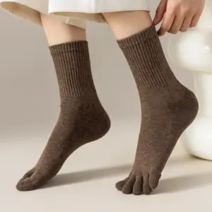 Women's Mid-Calf Toe Socks Set - 4 Pairs 11 Sf4c07fe53a774067a558253c1bda78afu