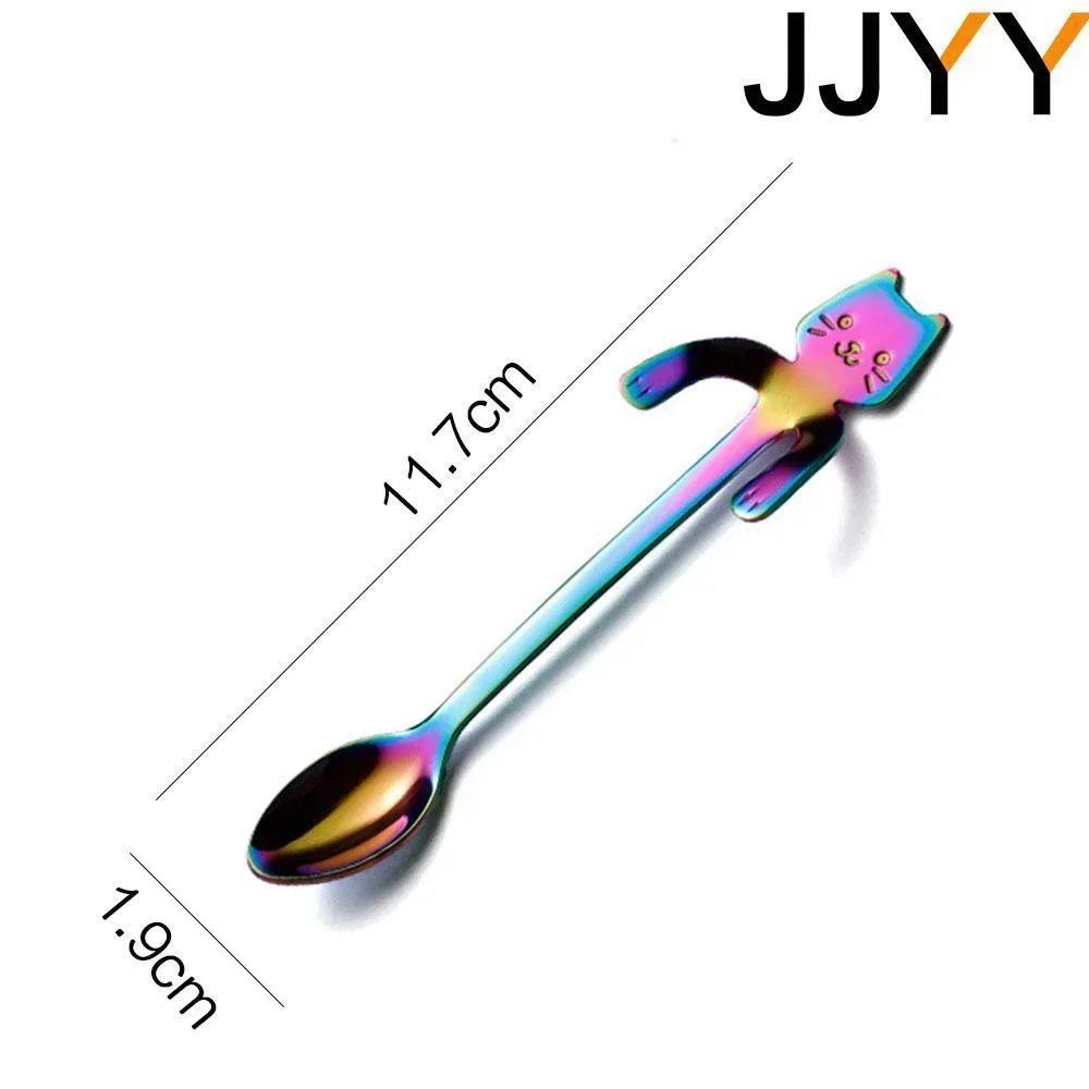 Stainless Steel Cat Coffee Spoon 6 Stainless Steel Cat Coffee Spoon - Image 6