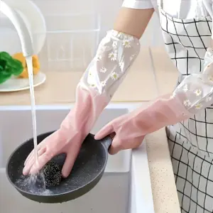 Pink Waterproof Household Cleaning Gloves 13 Sf6026203f5bf42b39045d8a4d652073c1