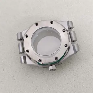 Stainless Steel Watch Case with Blue Gems 11 Sf62e69a61cf54e0fa9dc0bc73e8b3ddeb