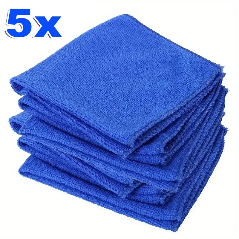 Bright Blue Microfiber Cleaning Towels 30x30cm (Pack of 10) 9 Bright Blue Microfiber Cleaning Towels 30x30cm (Pack of 10) - Image 9