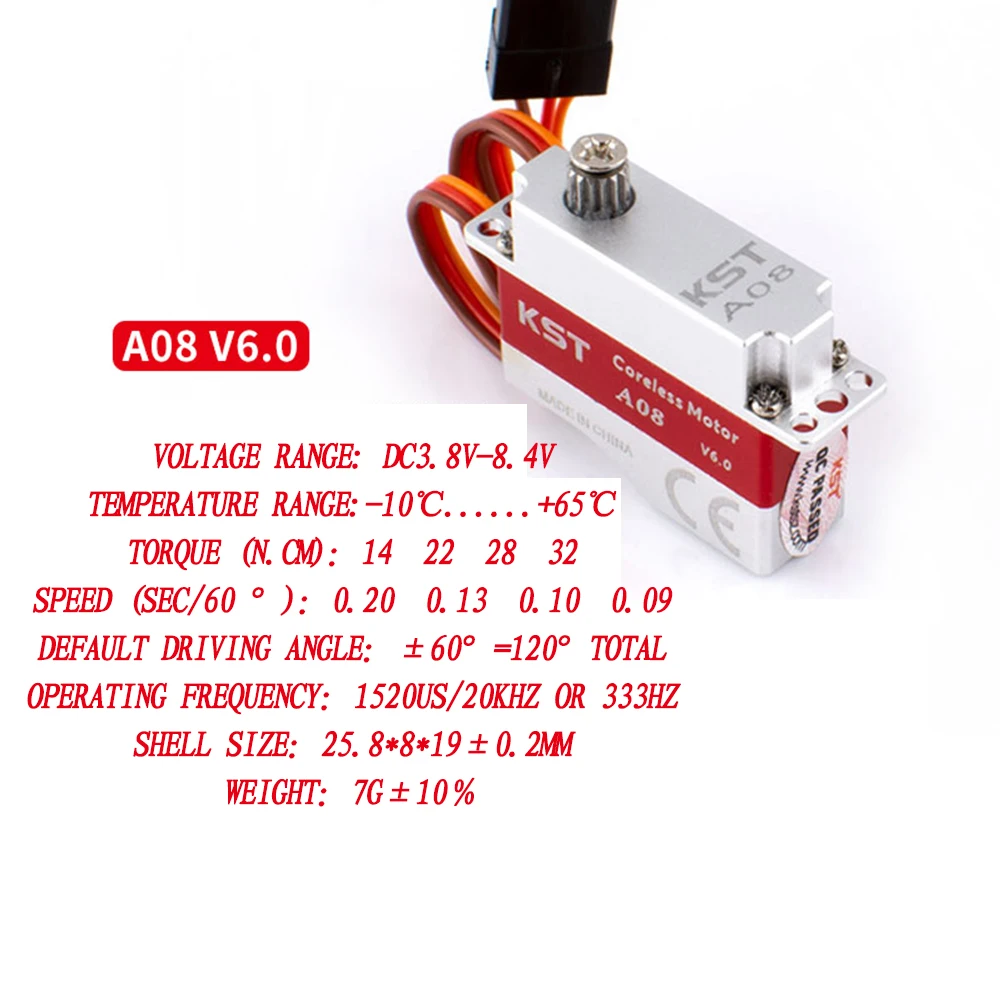 KST A08H/ A08N V6.0 Micro Servo 3.2kgf·cm 3 KST A08H/ A08N V6.0 Micro Servo 3.2kgf·cm - Image 3