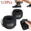 Durable Black Ankle Straps for Resistance Training
