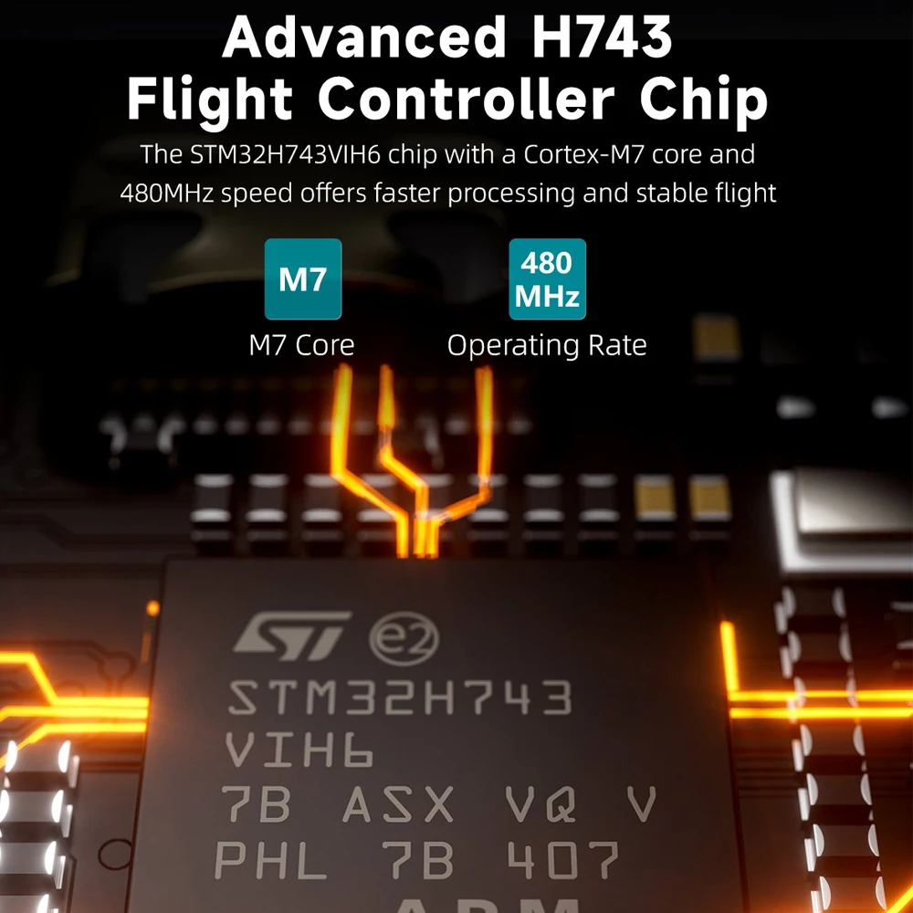 GEPRC TAKER H743 BT 8Bit FPV Stack with 80A ESC 2 GEPRC TAKER H743 BT 8Bit FPV Stack with 80A ESC - Image 2