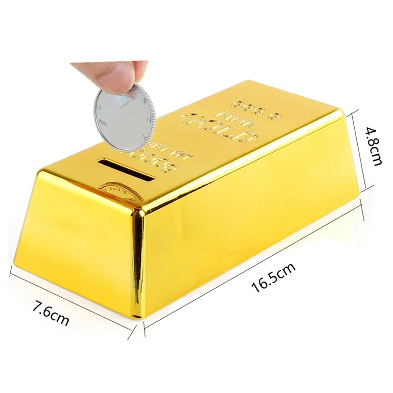 Gold Brick Piggy Bank for Kids 6 Gold Brick Piggy Bank for Kids - Image 6