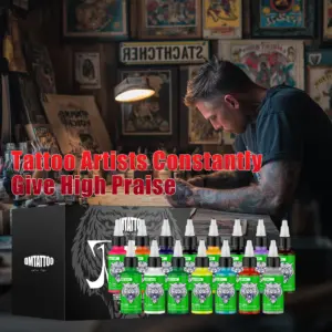 Vibrant DM Tattoo Ink Set – 14/15 Colors 14 Sf97cf18c69234e4ab9dee1555f170396O