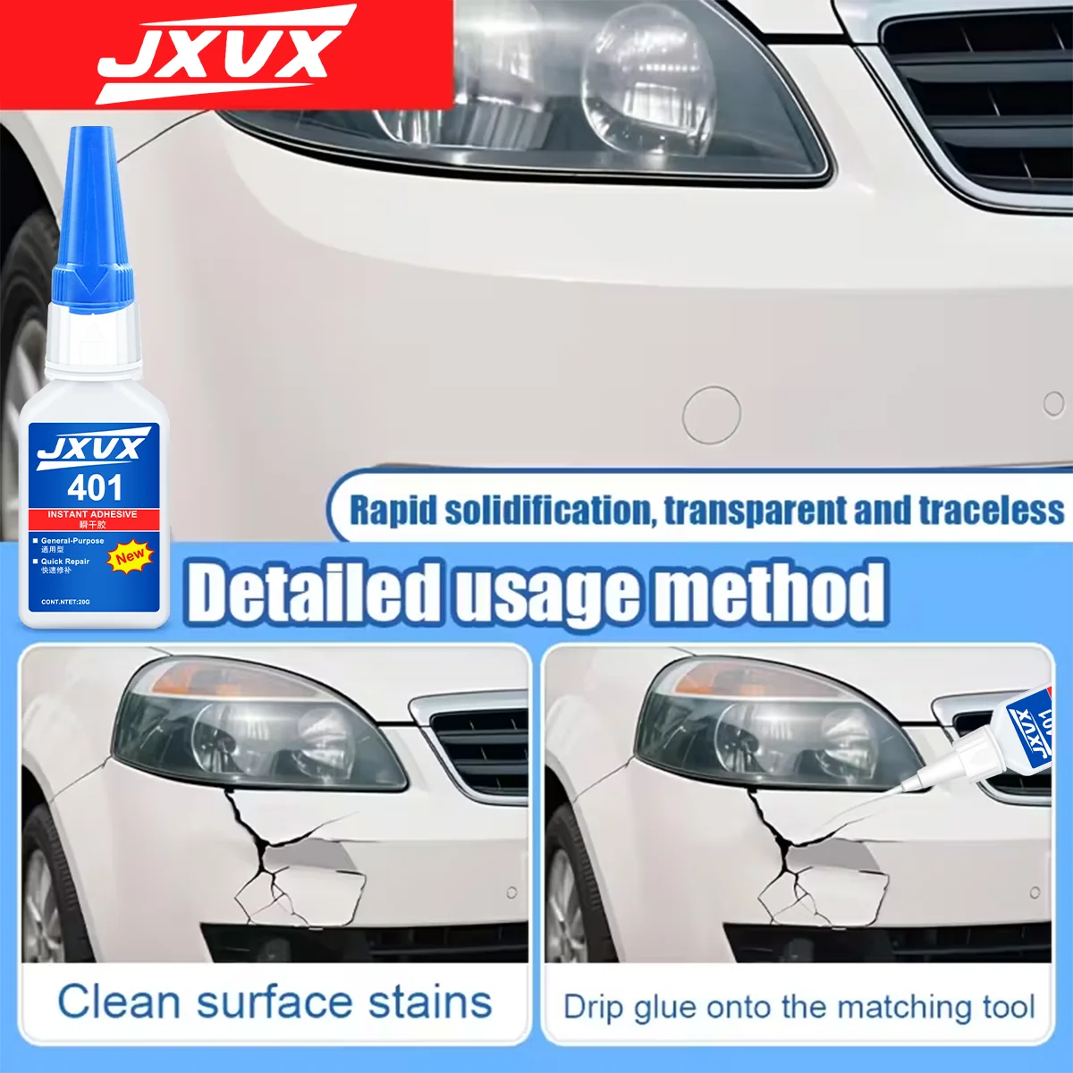 JXVX 401 Multi-Purpose Super Glue 20g 5 JXVX 401 Multi-Purpose Super Glue 20g - Image 5