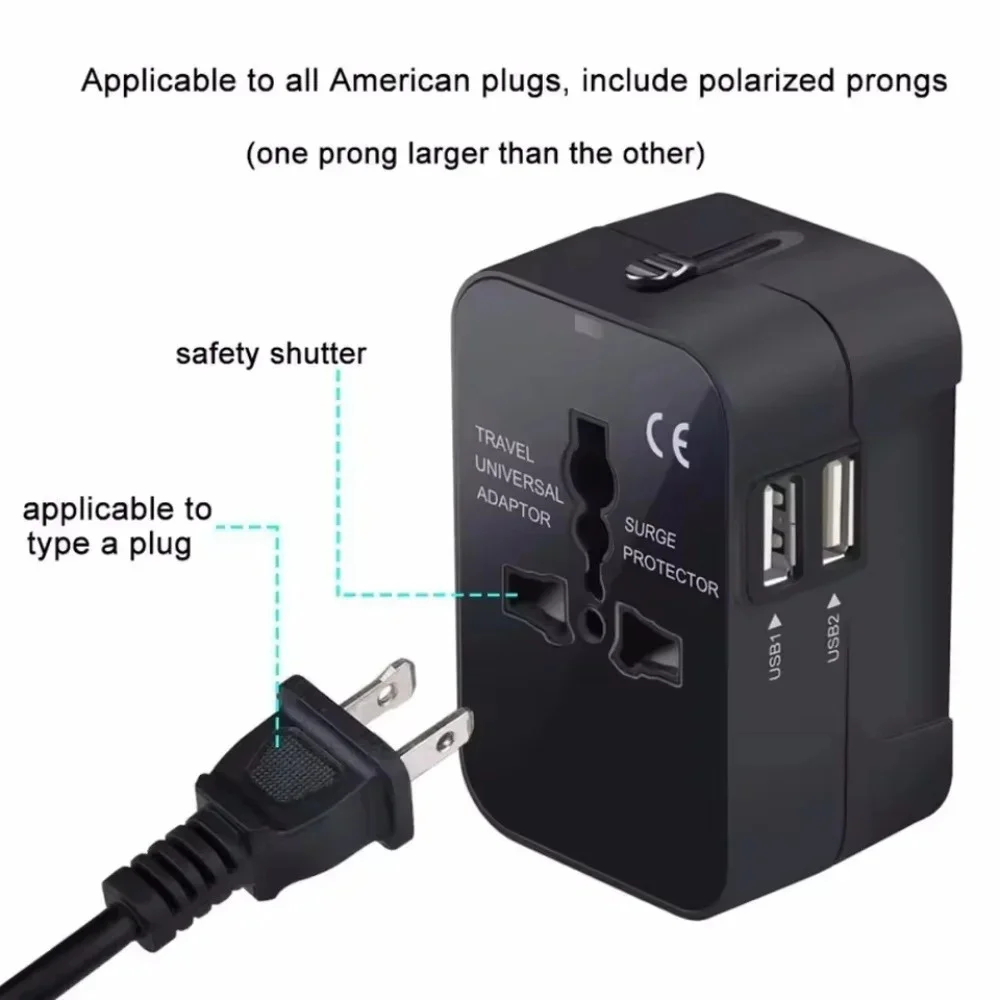 Universal Travel Adapter with USB-C and Safety Features 3 Universal Travel Adapter with USB-C and Safety Features - Image 3