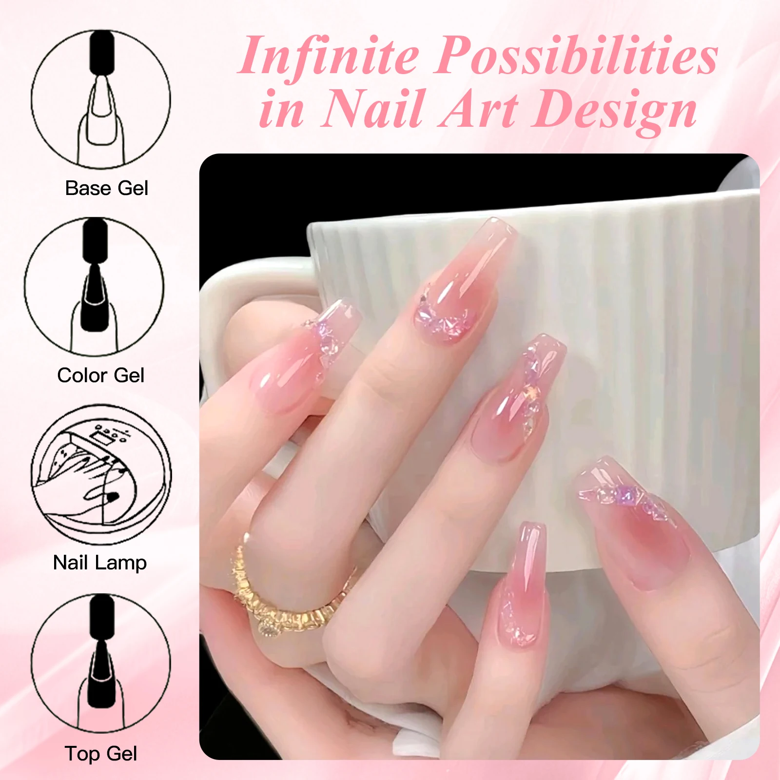 Elegant 8-Piece Jelly Gel Nail Polish Set 4 Elegant 8-Piece Jelly Gel Nail Polish Set - Image 4