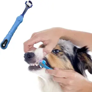 Vibrant Three-Sided Pet Toothbrush for Dogs & Cats 13 Sfb69e8443def441ab8cfe09c1d56126cU