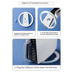 White Vertical Stand for PS5 Slim with RGB Lighting 9 Sfb70eedff42f4a6bbc52c3cb576f27b9J