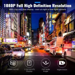 Dual 1080P HD Car Dash Cam with Night Vision 11 Sfb831316ae3e4723b97ef0d52ca6b201G