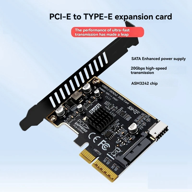 PCIe to USB 3.2 Type-E Expansion Card 20Gbps 6 PCIe to USB 3.2 Type-E Expansion Card 20Gbps - Image 6