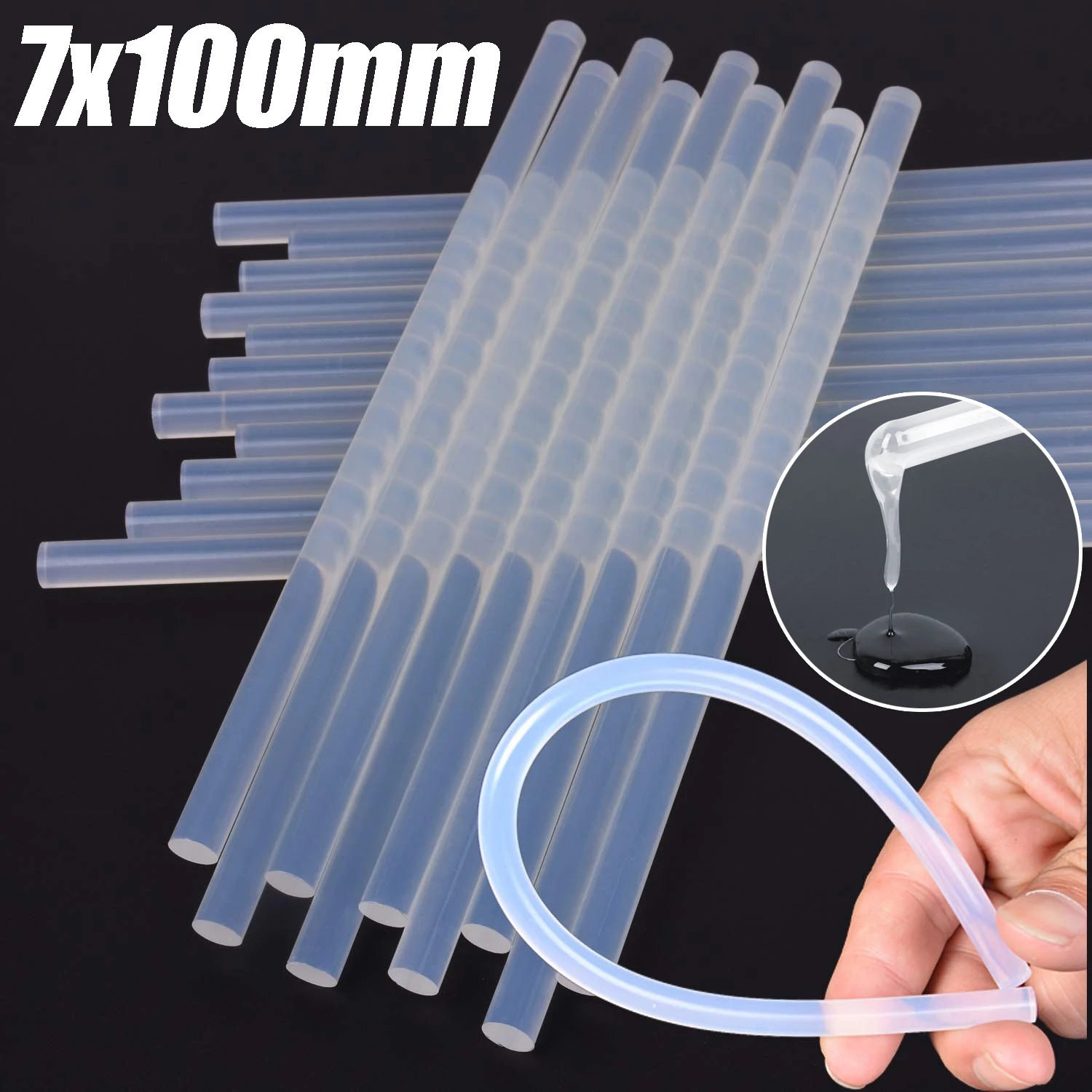 Transparent Hot Melt Glue Sticks 100mm x 7mm Pack of 10/20 7 Transparent Hot Melt Glue Sticks 100mm x 7mm Pack of 10/20 - Image 7