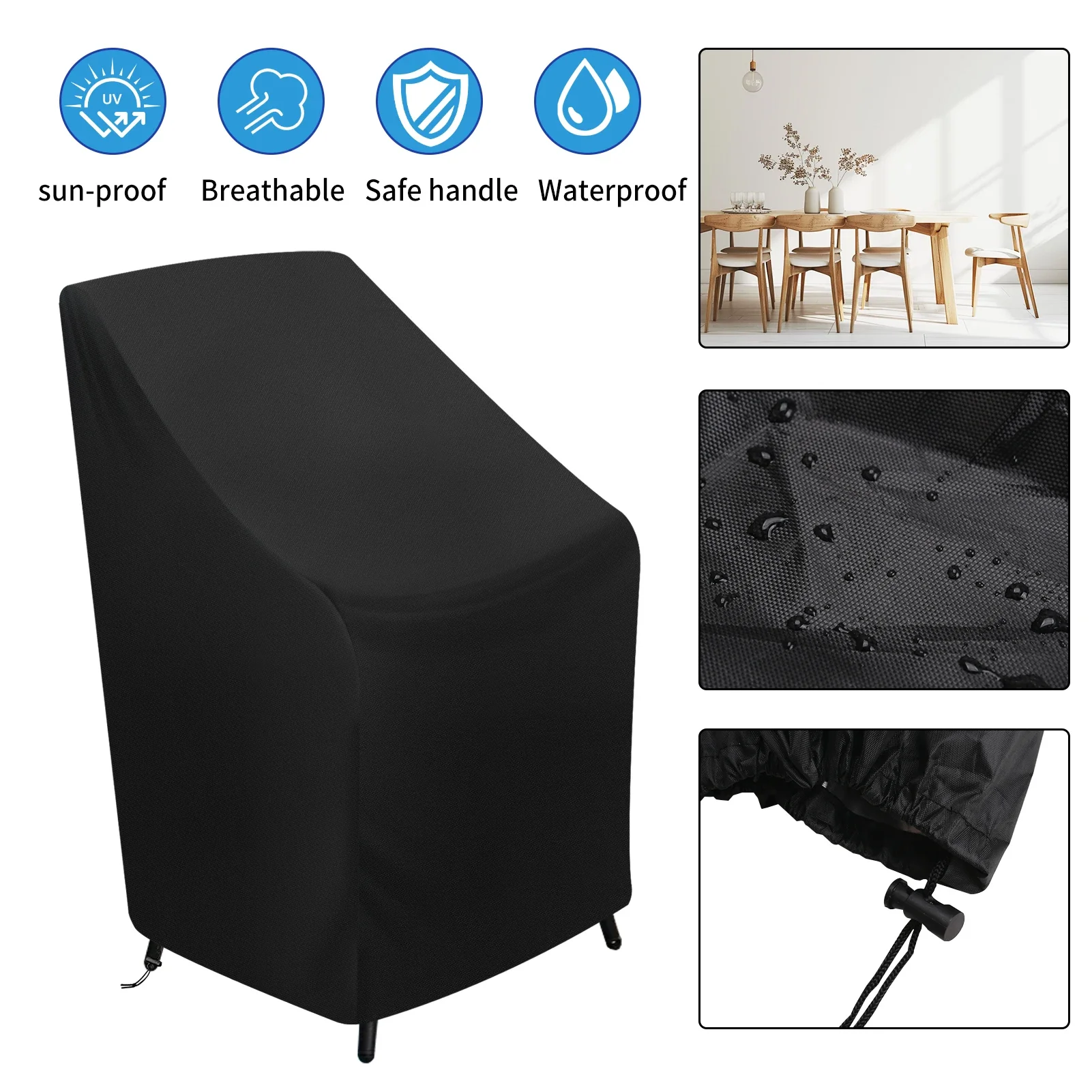 Waterproof Garden Chair Cover 65x80x120cm 3 Waterproof Garden Chair Cover 65x80x120cm - Image 3
