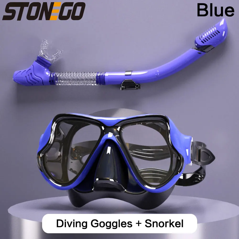 Black Diving Mirror and Snorkel Set for Adults 8 Black Diving Mirror and Snorkel Set for Adults - Image 8