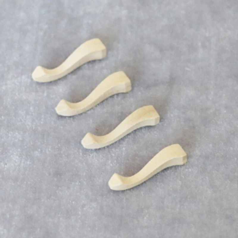 Miniature Wooden Dollhouse Cabinet Legs Set 6 Miniature Wooden Dollhouse Cabinet Legs Set - Image 6