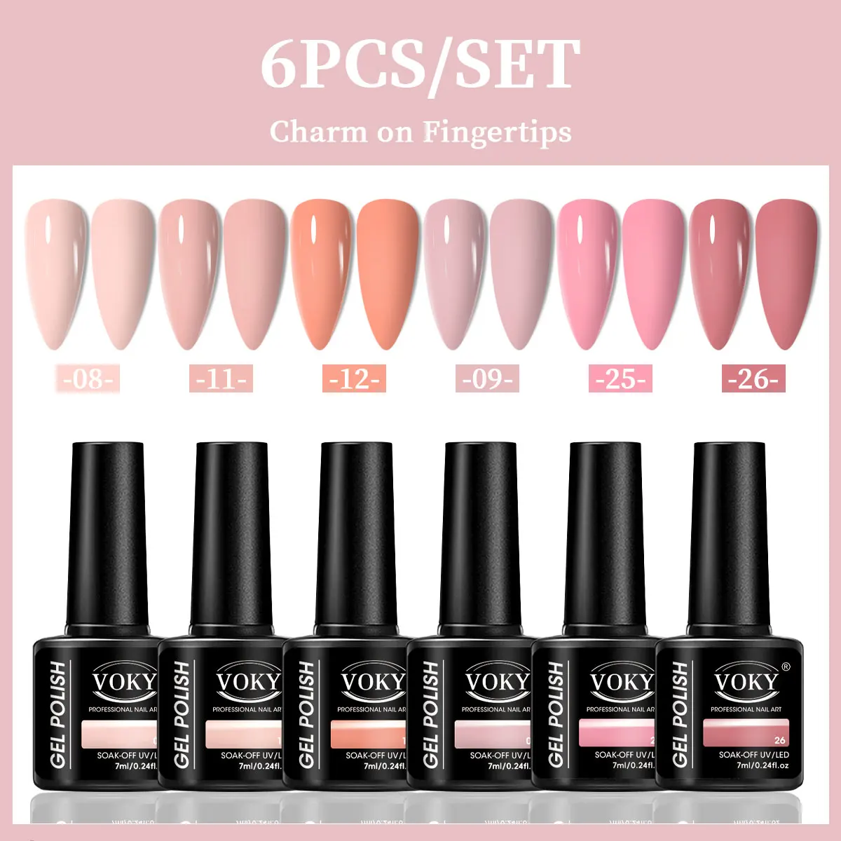 VOKY 6-Piece Vibrant Gel Nail Polish Set 10 VOKY 6-Piece Vibrant Gel Nail Polish Set - Image 10
