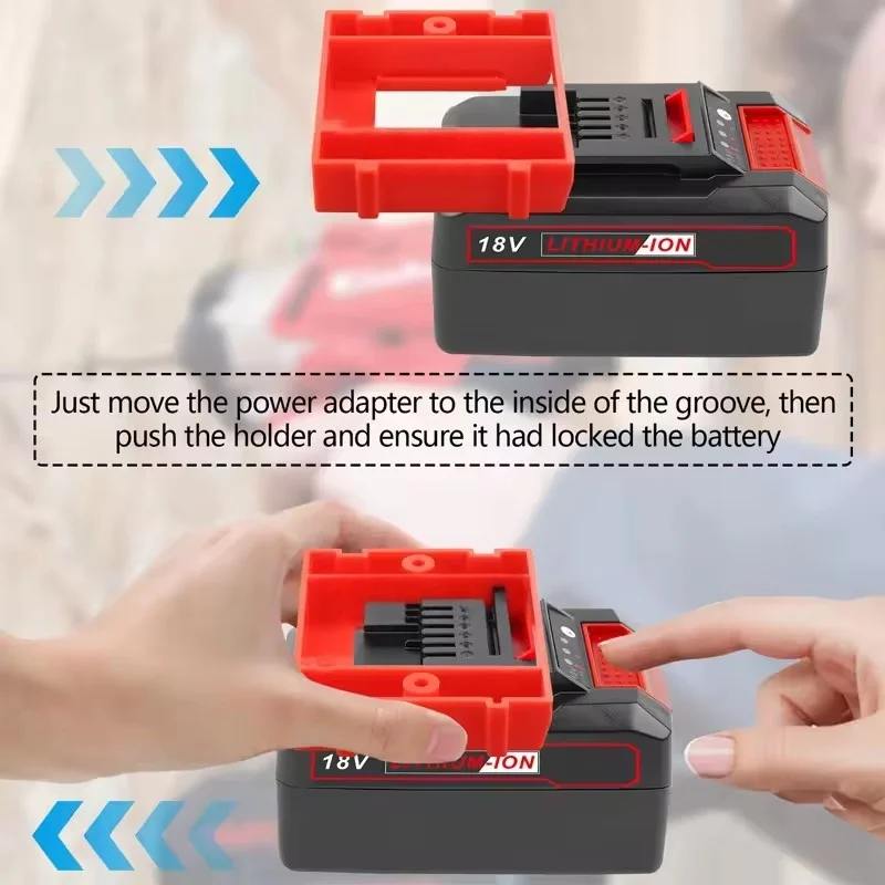 Red Battery Holder for Einhell Power X-Change 3 Red Battery Holder for Einhell Power X-Change - Image 3