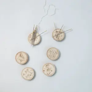 Handcrafted Wooden Needle Minders Set 12 Sff0a9338d8cd4ebcb6b753113c3a275aM