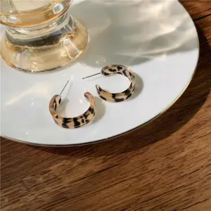 Leopard Print Acrylic Hoop Earrings 2cm 14 Sff40298123e74945900a6c4cbc939789q