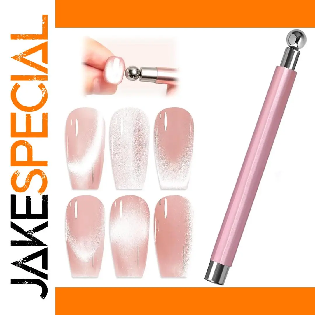 Pink Cat-Eye Nail Magnet with Magnetic Heads 1 Pink Cat-Eye Nail Magnet with Magnetic Heads