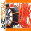 Bright Orange Tire Anti-Skid Straps Set