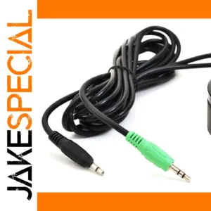 Black Wired Audio Volume Controller with 3.5mm Connectors