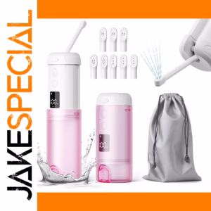 Pink Portable Electric Travel Bidet with Digital Display