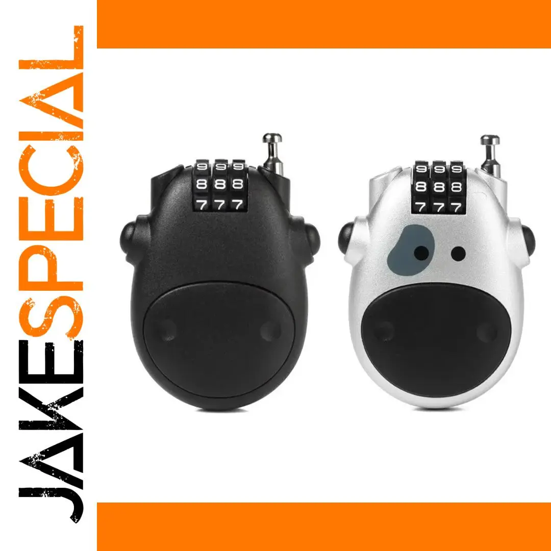 Cute Pig Bicycle Lock with Steel Cable 1 Cute Pig Bicycle Lock with Steel Cable