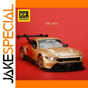 Ford Mustang GT3 Diecast Model Car 1:24 Scale Metallic Gold