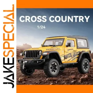 Yellow Jeep Wrangler Diecast Model 1:24 Scale