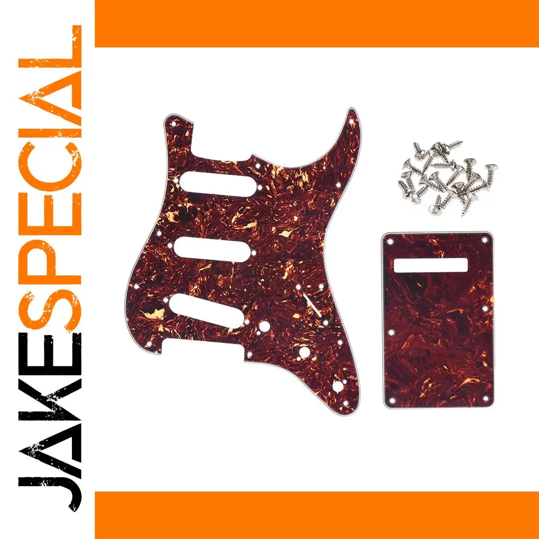 Tortoise Red Pickguard Set for Fender Stratocaster 1 Tortoise Red Pickguard Set for Fender Stratocaster