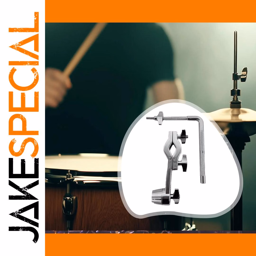 Silver Cymbal Stand Extension Clamp for Drummers 1 Silver Cymbal Stand Extension Clamp for Drummers