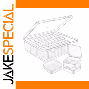 30-Grid Clear Plastic Organizer for Small Items