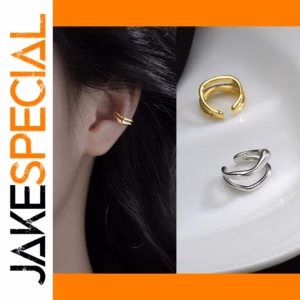 Vintage Geometric Clip-On Earrings in Metallic Colors