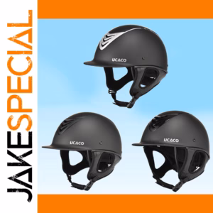 Black Equestrian Helmet with Adjustable Fit