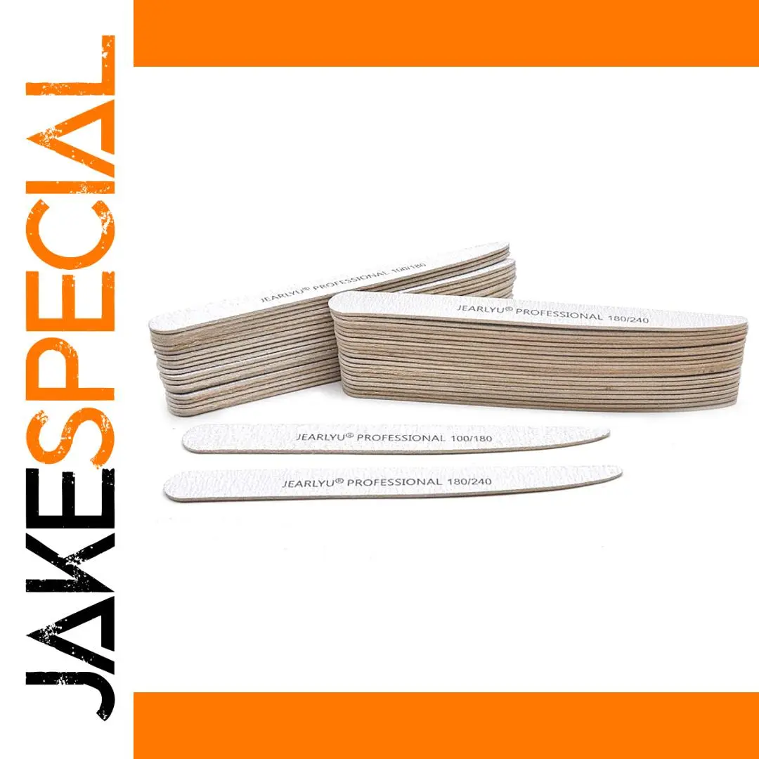 Lancet-Shaped Wooden Nail Files Set (10 Pieces) 1 Lancet-Shaped Wooden Nail Files Set (10 Pieces)