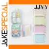 Portable Pastel Pill Organizer with 8 Compartments