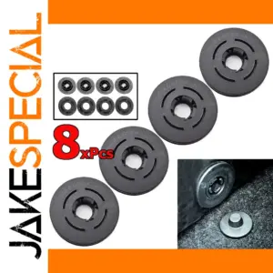 Universal Black Car Floor Mat Clips Set