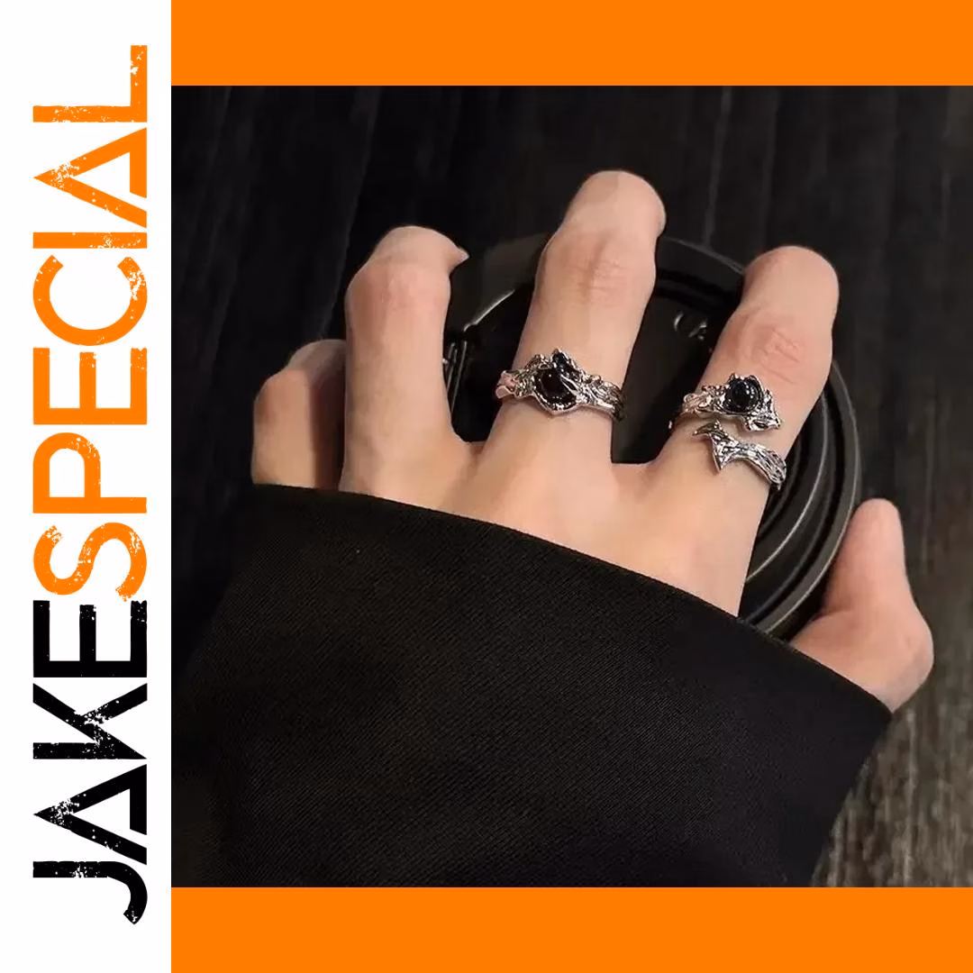 Vintage Gothic Gemstone Adjustable Ring for Women 1 Vintage Gothic Gemstone Adjustable Ring for Women