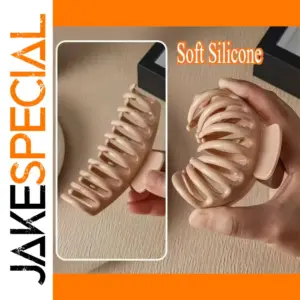 Elegant Silicone Hair Claw for All Hair Types