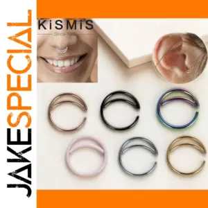 Stainless Steel Moon Nose Ring 8mm 20G