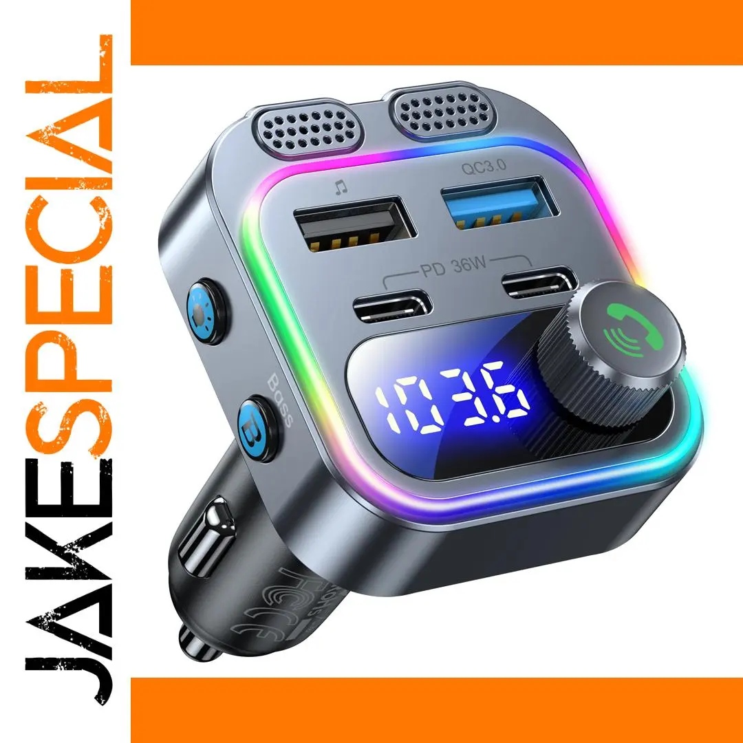 Korseed T37 66W Fast Car Charger with Bluetooth 1 Korseed T37 66W Fast Car Charger with Bluetooth