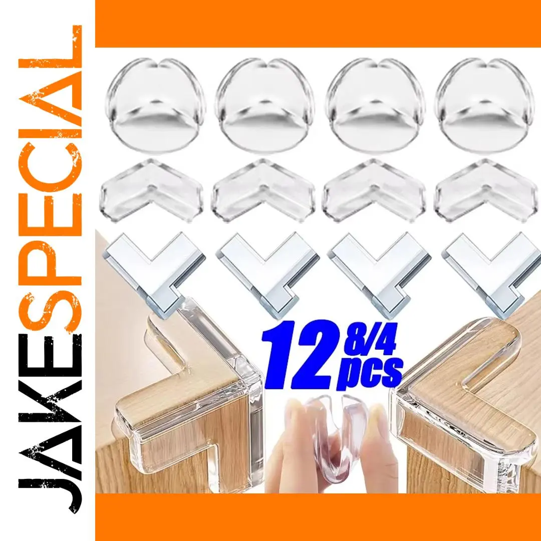 Transparent Silicone Corner Protectors Set for Furniture 1 Transparent Silicone Corner Protectors Set for Furniture