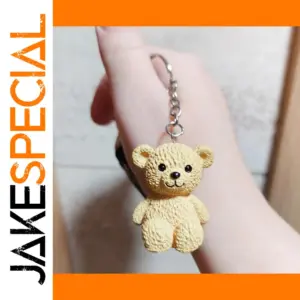 Adorable Resin Teddy Bear Keychain in Various Colors