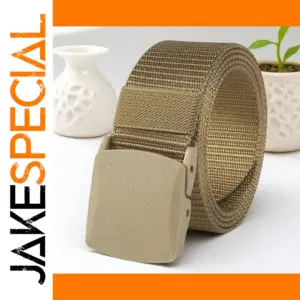 Durable Beige Tactical Belt for Outdoors