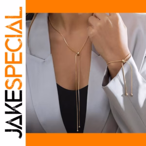 Geometric Long Tassel Necklace for Women